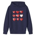 thumbnail image 2 of Eltusu Boys Valentines Hoodies, Long Sleeve Loose Fit Heart Graphic Spring Fall Pullover Sweatshirts Navy Size 11-12 T, 2 of 3