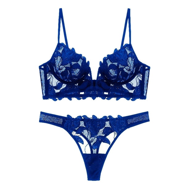 asddcavvf Sexy Lingerie Set 2022 Women Sexy Thin Cup Lace Colorblock Bra  Set Shaped Push Up Underwea - Walmart.ca