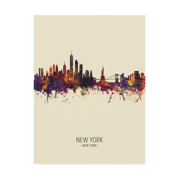Trademark Fine Art 'New York Skyline Portrait III' Canvas Art by Michael Tompsett