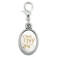 thumbnail image 1 of Peace Joy Love Christmas Antiqued Bracelet Pendant Zipper Pull Oval Charm with Lobster Clasp, 1 of 4