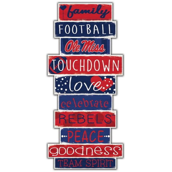 Ole Miss Rebels 5'' x 24'' Celebrations Stack Sign