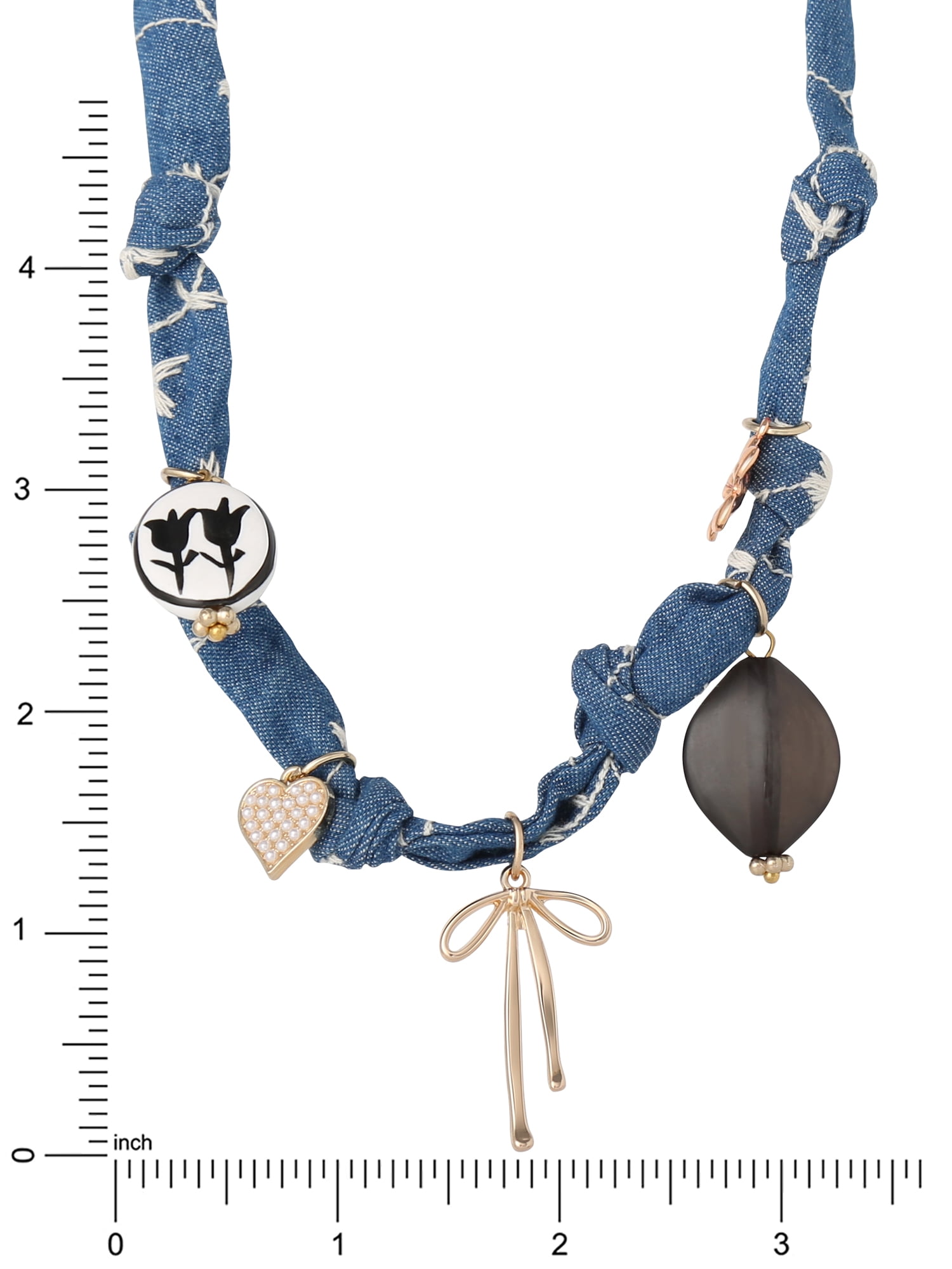 Celebrity Pink Boho Bandana Charm Necklace