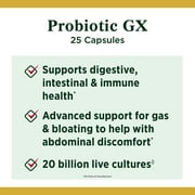 Nature's Bounty Probiotic GX, Gas and Bloating Capsules Helps with Digestive Health, 25 Ct