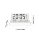thumbnail image 3 of Reloj de tiempo interior con alarma de gran pantalla LCD multifuncional, medidor de temperatura y humedad, calendario semanal, pronósticos del tiempo, blanco., 3 of 6