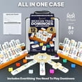 thumbnail image 6 of Mexican Train Dominoes Set with Numbers and 4 Holders - Wooden Hub and Tiles Holders - Double 12 with Numbers (D12 Numbers + 4 Holders), 6 of 7