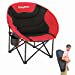 thumbnail image 3 of KingCamp Oversized Saucer Round Camping Chair Portable Padded Outdoor Folding Chair for Adult with Cup Holder Back Pocket Carry Bag, Support Up to 300lbs, Red, 3 of 10