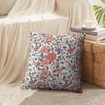 thumbnail image 3 of LALILO Throw Pillow Covers Colorful Floral Elegant With Pink Flowers Cushion Cover 18" x 18", 2 Pack, 3 of 6