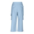 thumbnail image 6 of Posijego Teens Girls Capri Pants High Waisted Multiple Pockets Capris Summer Causal Outdoor Hiking Travel Cropped Pants, 6 of 7