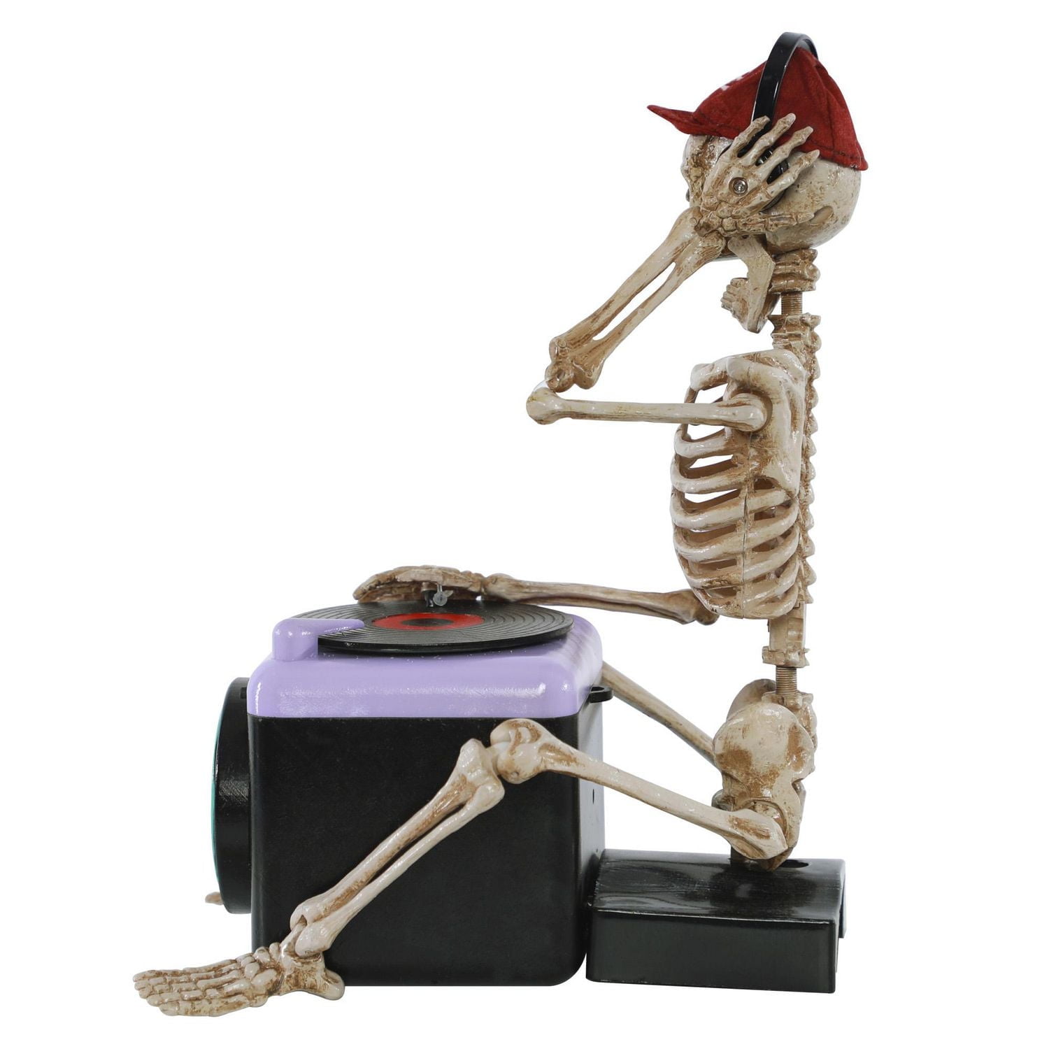 Way to Celebrate Halloween Indoor Décor Battery Operated Light-up DJ Skeleton with Sound