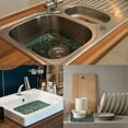 thumbnail image 4 of 2 PACK Textured Pebble Sink Mat/protector, Adjustable Kitchen Home Sink Pad, 15.7 in X 11.8 in, Dark Green, 4 of 10