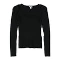 thumbnail image 1 of Suéter acanalado con recorte bar III para mujer negro XXL, 1 of 2