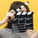 thumbnail image 4 of Movie Film Clap Board 20 X 20cm Dry Erase Black Wooden Clapper Board for Director, 4 of 5