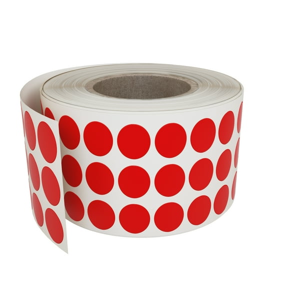 Color coding sticker label, Red stickers dots in 8mm 1/4" inch - 2020 Pack by Royal Green