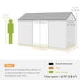 thumbnail image 3 of Outsunny 12' x 5.5' Metal Garden Storage Shed with Lockable Door Green, 3 of 10