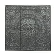 DecMode Silver Metal Scroll Wall Decor with Embossed Details
