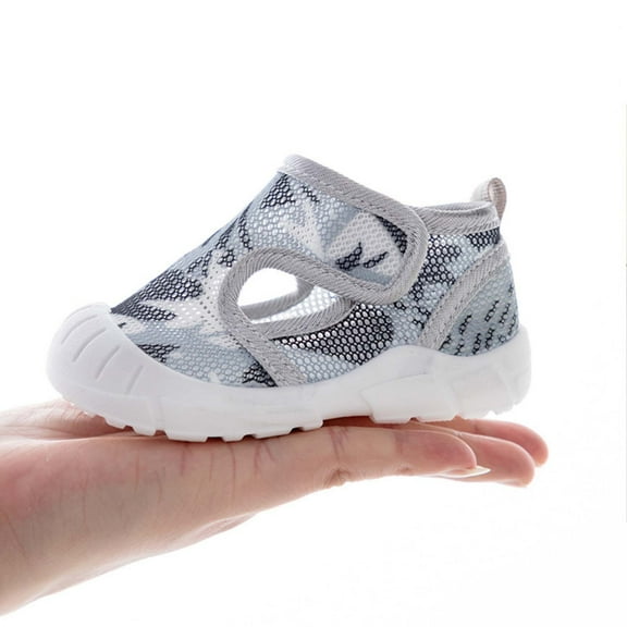 Toddler Baby Shoes Spring Summer Sandals New Boy Girl Home Knit Indoor Floor Mesh Shoes Cute Print Non-slip Breathable Lightweight Sweat Kids Shoes