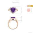 thumbnail image 4 of ANGARA Natural 2.5 Ct. Amethyst with Diamond Halo Ring in 14K Rose Gold for Women (Ring Size: 3), 4 of 9