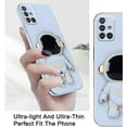 thumbnail image 3 of Compatible with Samsung A71 Case Silicone TPU Plating, Samsung Galaxy A71 Cases Cute Astronaut Pattern Phone Case with Stand (Blue), 3 of 13