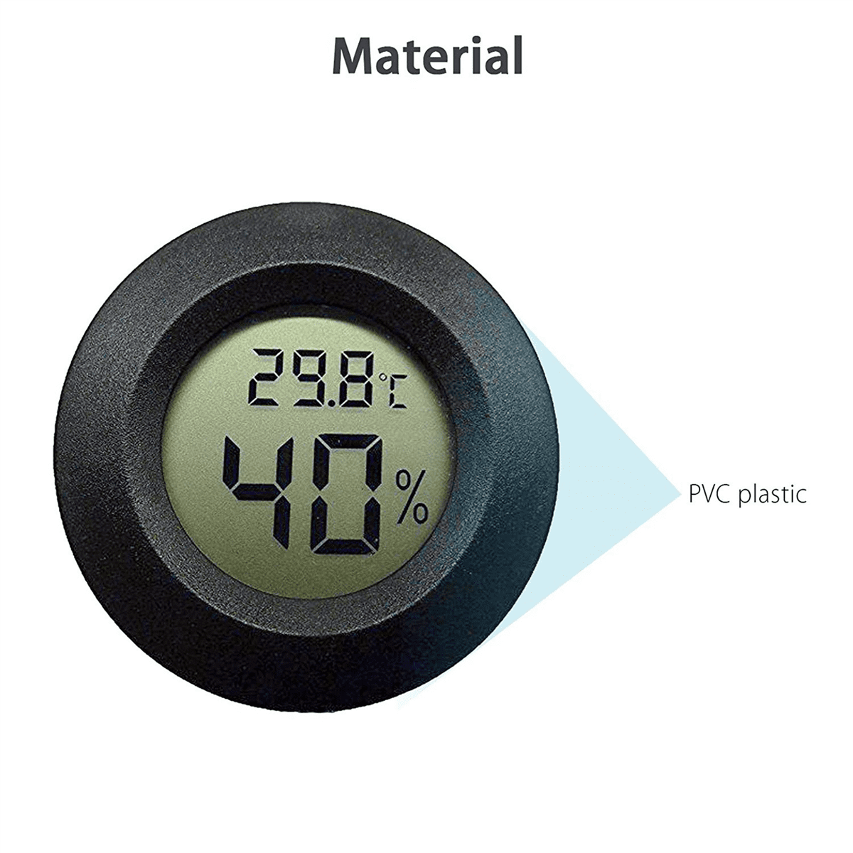 20Pack Hygrometer Thermometer Digital LCD Monitor Humidity Meter Gauge for Humidifiers Dehumidifiers