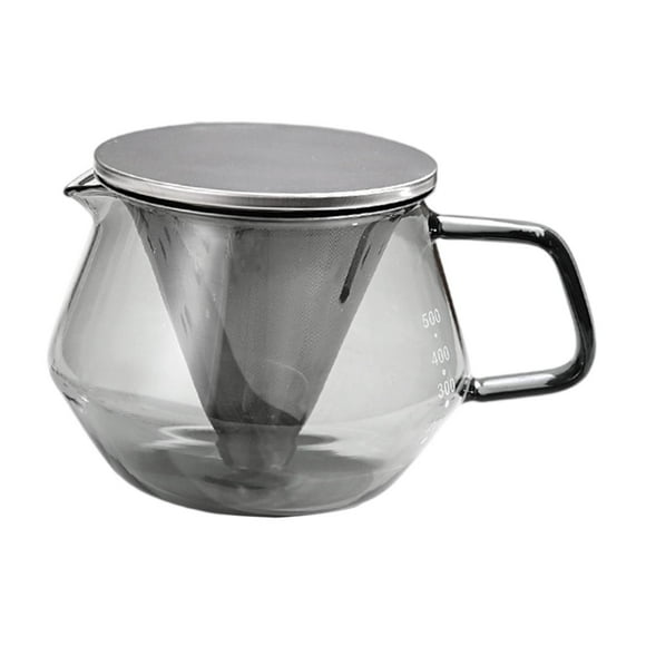 Cafetera de goteo, tetera profesional multifuncional con báscula, tetera portátil resistente al , cafetera para cafetería 500 ml