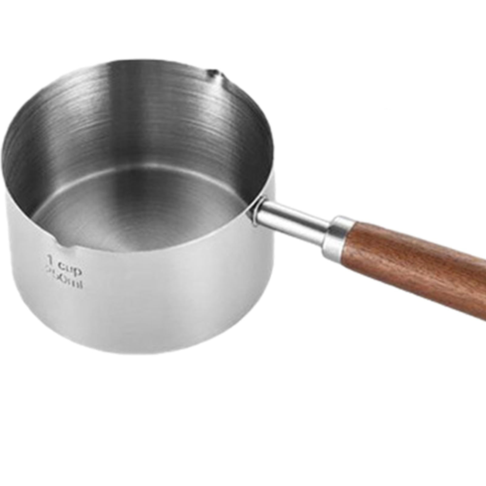 UPKOCH sauce pan butter stainless steel sauce pot pour oil small pan  saucepan pot with pour spout melting pot metal sauce pot with handle small  oil