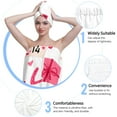 thumbnail image 6 of Colevkie 2 Pcs Women's Bath Skirt Shower Cap Set Adjustable Wrap Towel Absorbent Hair Drying Cap Lightweight Portable for Spa Bathroom, 6 of 8