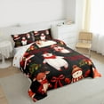 thumbnail image 3 of Manfei Kawaii Christmas Reindeer Queen Comforter Set,Merry Xmas Bedding Sets,Penguin Bear Snowman Bedding Comforter Set For Kids,Microfiber Bedroom Decor Reversible,3-Piece, 3 of 8