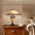 thumbnail image 4 of CHLOE Lighting Mission-Style 3-Light Blackish Bronze Finish Double Lit Table Lamp 16" Shade, 4 of 8