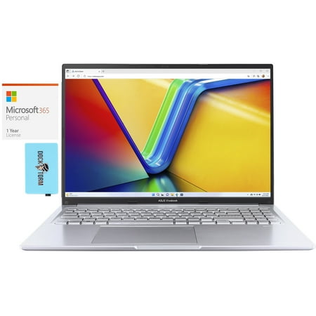 ASUS Vivobook 16 Home/Business Laptop (AMD Ryzen 9 7940HS 8-Core, 16.0in 60 Hz Wide UXGA (1920x1200), AMD Radeon 780M, Win 11 Pro) with Microsoft 365 Personal , Dockztorm Hub
