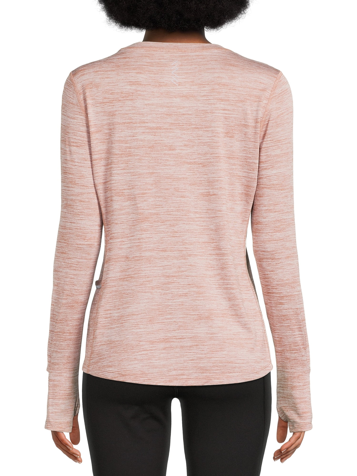 Athletic Works Women's Active Long Sleeve T-Shirt with Side Pocket, Sizes XS-XXL