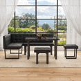 thumbnail image 6 of Brafabhome 5 Piece Corner Dining Table Set, 72 Inch Breakfast Nook with Banquette, Modern Kitchen Table with Storage Bench for 6 | Black, 6 of 9