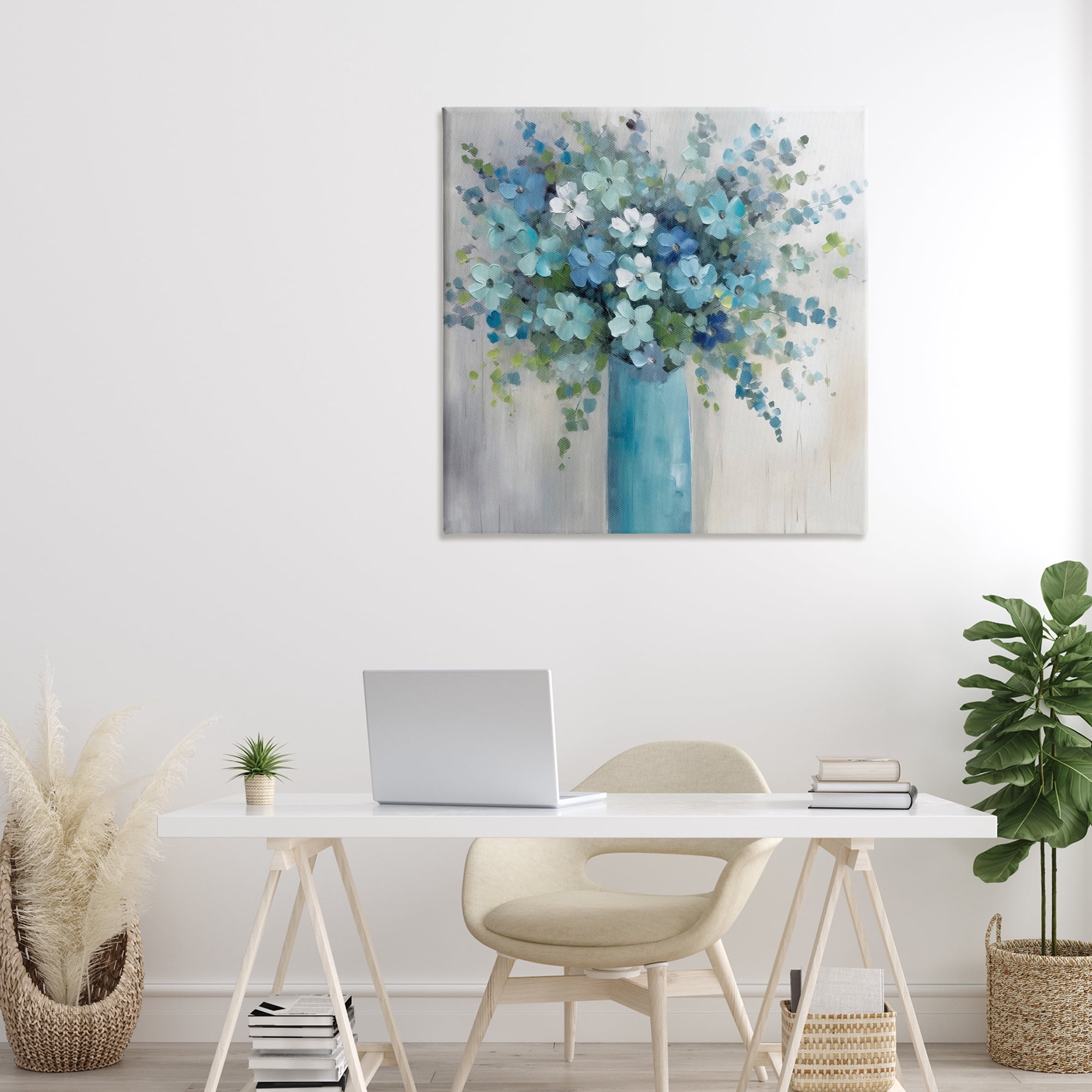 Stupell Industries Indigo Bouquet in Blue Vase Canvas Wall Art, design by Creative Studio