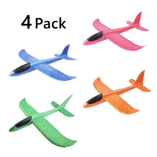 TOPOINT 4 Pcs Airplane Toys 14 Inch Large Throwing Foam Plane 1 Flight