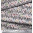 thumbnail image 2 of Soimoi Georgette Viscose Fabric Animals,Bird & Tree Modern Style Printed Fabric 1 Yard 42 Inch Wide, 2 of 3
