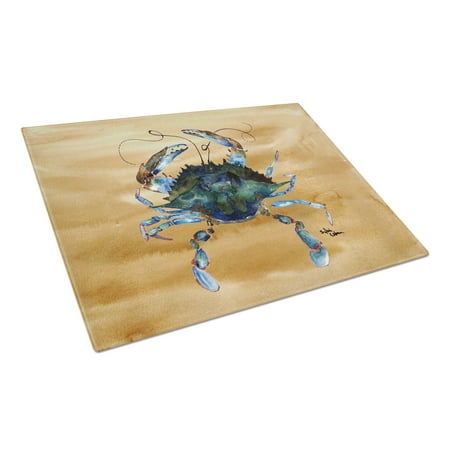 

Carolines Treasures 8159LCB Crab Glass Cutting Board Large 12H x 16W multicolor