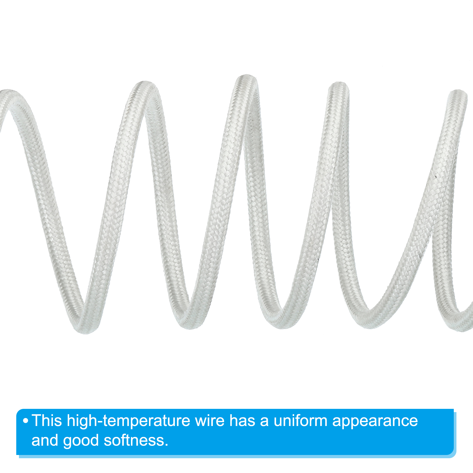 Uxcell 10Ft 7AWG High Temperature Wire, Nickel Plated Copper Electronic Wire -60-350 Degree Celsius, White