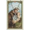 Pewter Saint St Anthony Medal with Laminated Holy Card, 3/4 Inch