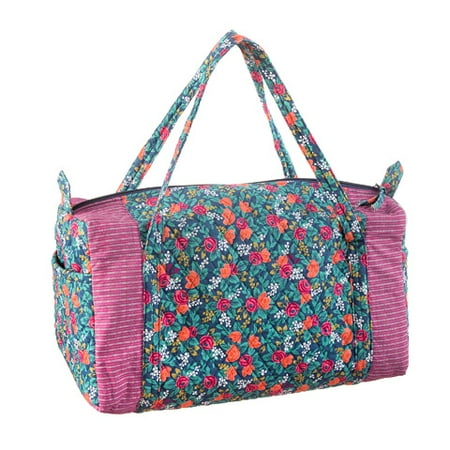 20 Inch Weekender - Darice Floral Duffel Bag: Bright, 20 x 15 inches