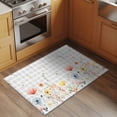 thumbnail image 2 of Entryway Rug 2'x3', Botanical Wildflowers Small Rug for Kitchen Bathroom Door Mat Indoor Entrance, Spring Farmhouse Floral Grey Plaid Non-Slip Area Rugs Floor Mats Carpet Front Door Rugs, 2 of 8