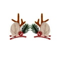 thumbnail image 2 of JilgTeok Christmas Hair Clips Reindeer Clips Cute Reindeer Antlers Headband Christmas Hair Accessories for Girls Holiday Red Deer Ears Hair Bows Bell Barrettes for Hair Gift for Women(2pcs), 2 of 6