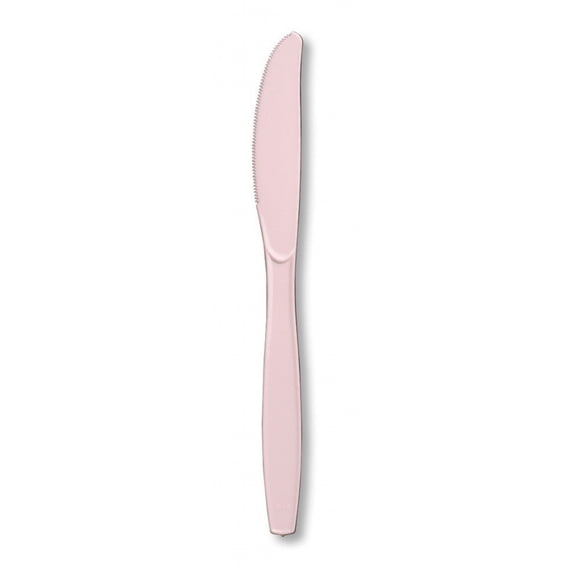 Premium 24 Count Plastic Knives -  Classic Pink