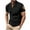 Black, variant on Men's Casual Waffle Knit Henley Short Sleeve Buttoned T-Shirts