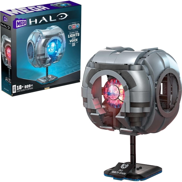 Juguete de construcción Mega Halo, modelo 343, Guilty Spark, 609 unidades