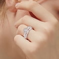 thumbnail image 4 of Women's 925 Sterling Silver 3.5ct Round Cut Cubic Zirconia Promise Engagement Bridal Wedding Ring Set, 4 of 4