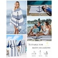 thumbnail image 5 of Blue White Striped Beach Towels Oversized Super Absorbent,Navy Blue Beach Nautical Anchor Ocean Coastal Lightweight Bath Towel Quick Dry Sets For Bathroom/Pool/Rv Camping/Beach Play/Gym Room 30"x60", 5 of 8