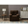 thumbnail image 4 of Home Square 3 Piece Transitional Linen Padded Arms Living Room Set Brown, 4 of 27
