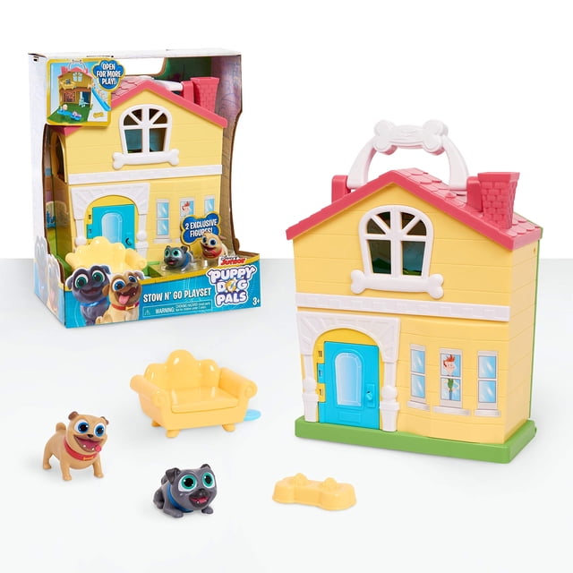 Playset Puppy Dog Pals Stow N' Go con asa para niños de más de 3 años Puppy Dog Pals Disney Junior Puppy Dog Pals