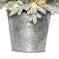 thumbnail image 4 of CC Christmas Decor Pre-lit Potted Flocked Medium Artificial Christmas Tree - 4.5’ - Clear Lights, 4 of 4