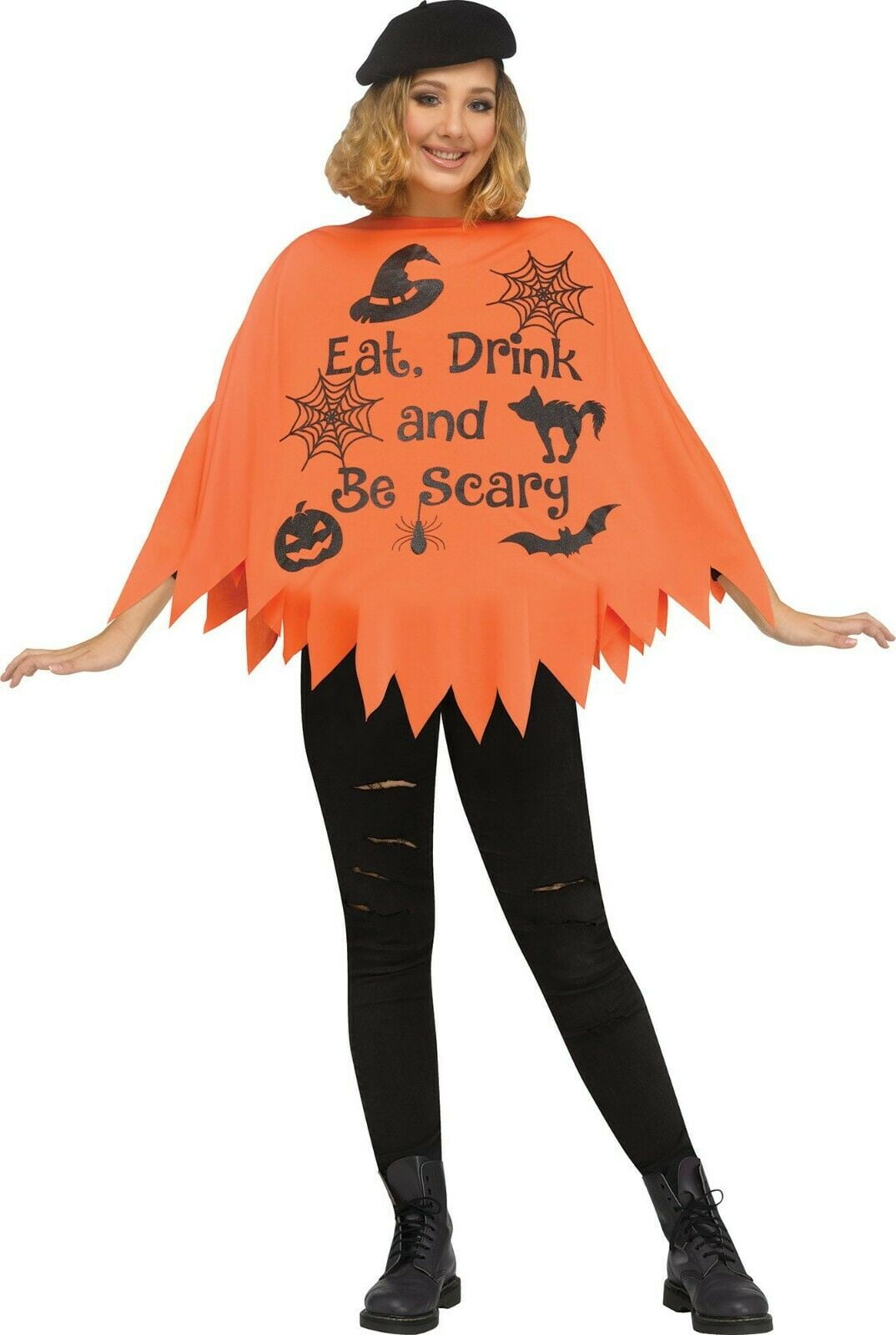Fun World Womens Halloween Pumpkin Printed Party Holiday Shirt Orange - Walmart.com