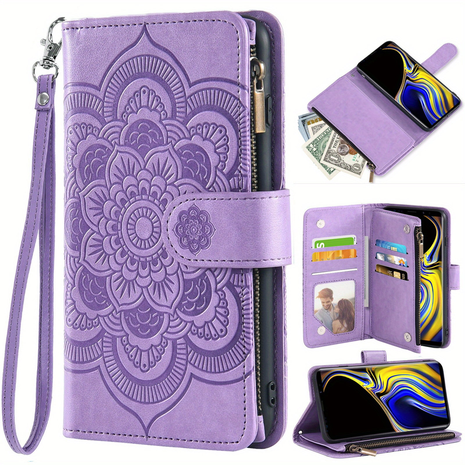 Flip Cover Card Holder Slot Wallet Cell Phone Case For Samsung